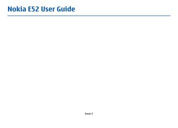 Nokia E52 User Guide - O2