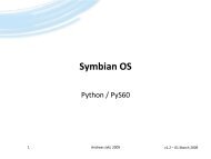 Python / PyS60 - free Symbian OS tutorials