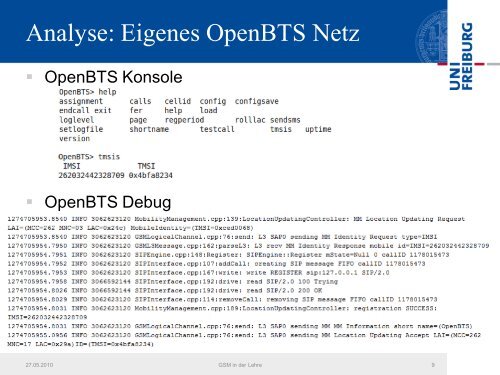 GSM für die Lehre – Basisstation, IMSI-Catcher und Monitordevices ...