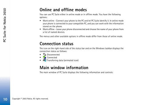 Installation guide for PC Suite - Nokia