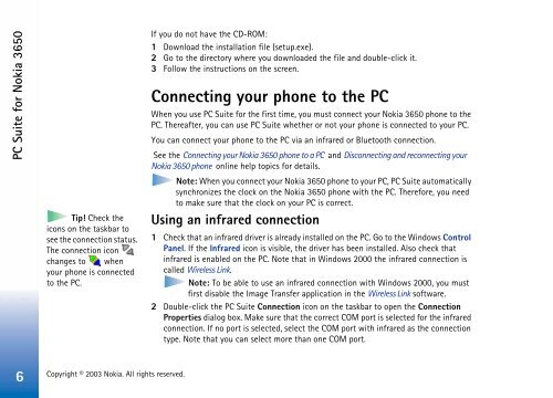 Installation guide for PC Suite - Nokia