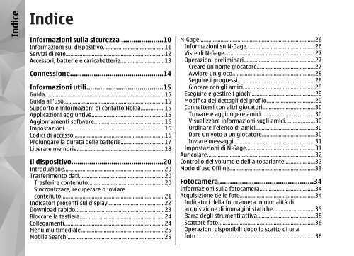 Manuale d'uso del Nokia N82