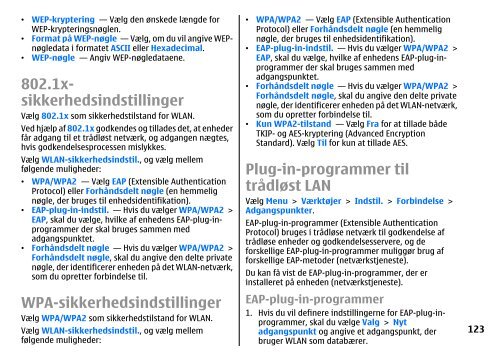 Brugervejledning til E51 - Nokia