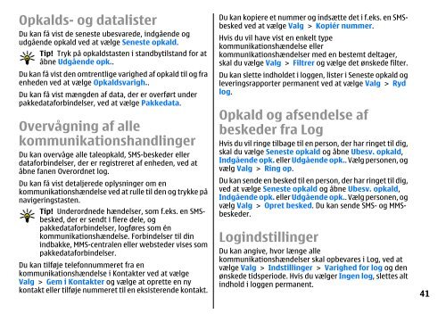 Brugervejledning til E51 - Nokia