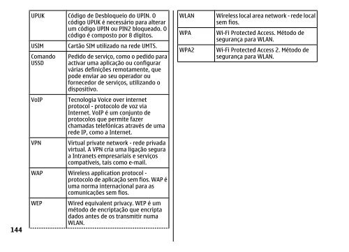 Manual do Utilizador do E51 - Nokia