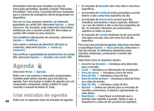 Manual do Utilizador do E51 - Nokia