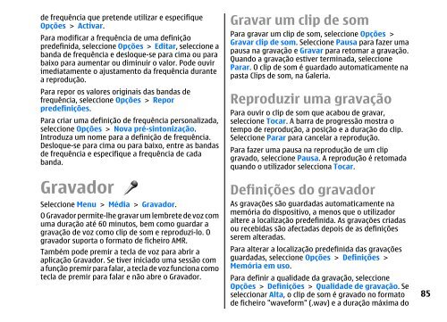 Manual do Utilizador do E51 - Nokia