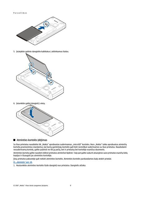 „Nokia E90 Communicator“ vartotojo vadovas