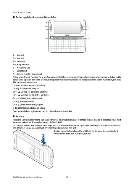 Brugervejledning til Nokia E90 Communicator