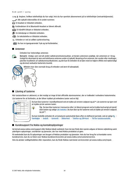 Brugervejledning til Nokia E90 Communicator