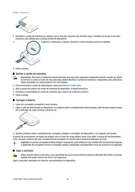 Manual do Utilizador do Nokia E90 Communicator