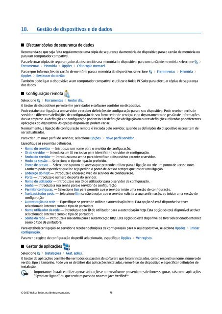 Manual do Utilizador do Nokia E90 Communicator