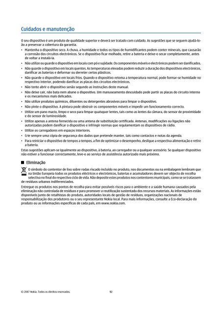 Manual do Utilizador do Nokia E90 Communicator