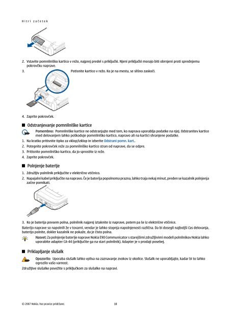 Nokia E90 Communicator - Priročnik za uporabo