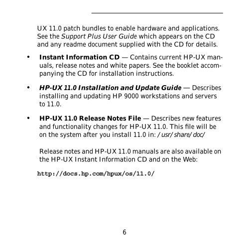 read before to hp-ux 11.0 installing or updating