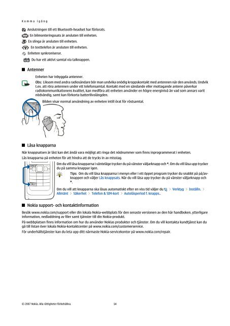 Nokia E90 Communicator Användarhandbok