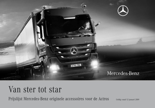 Prijslijst Accessoires Actros - Mercedes-Benz in België