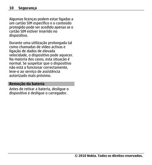 Manual do Utilizador do Nokia E5-00