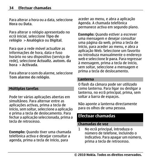 Manual do Utilizador do Nokia E5-00