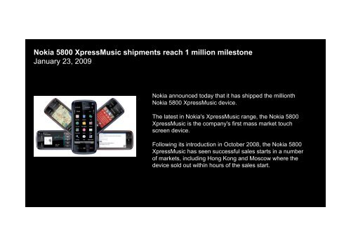 Nokia 5800 XpressMusic Launch summary - Ensquared