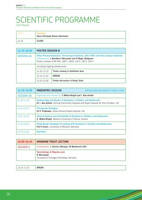 sunday 23 sEpTEMbEr - ehmtic 2012