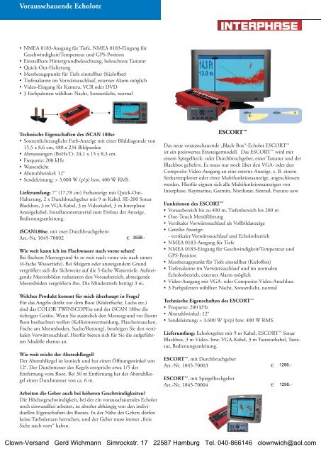 Seekartenplotter - Clown-Versand