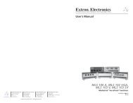 MLS 100 Series User's Manual - Extron Electronics