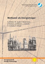 Methanol als Energieträger - Forschungszentrum Jülich