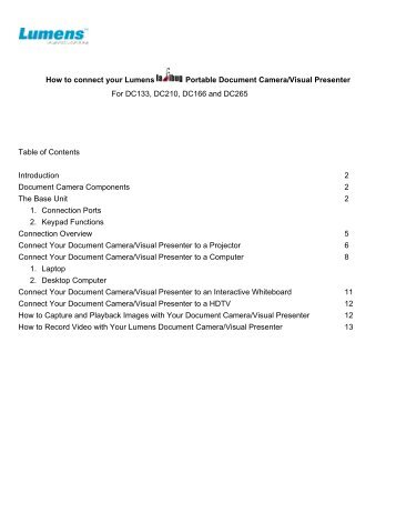 How to connect your Ladibug Document Camera - Lumens