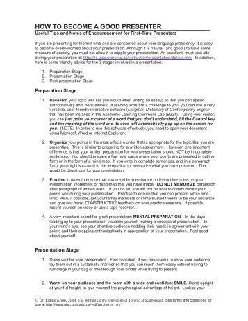 qualities of a good presenter pdf