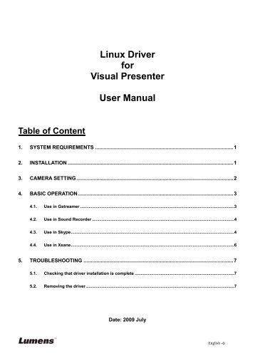 Lumens Document Camera USB Driver Install Guide