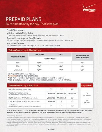 PREPAID PLANS - Verizon Wireless Support