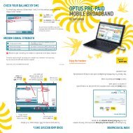 OPTUS PRE-PAID MOBILE BROADBAND - Optus Internet Help