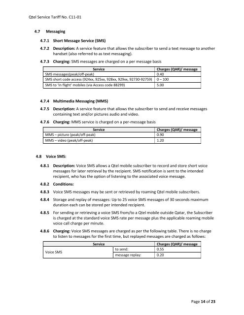 C11-01 Prepaid Mobile Services - Qtel