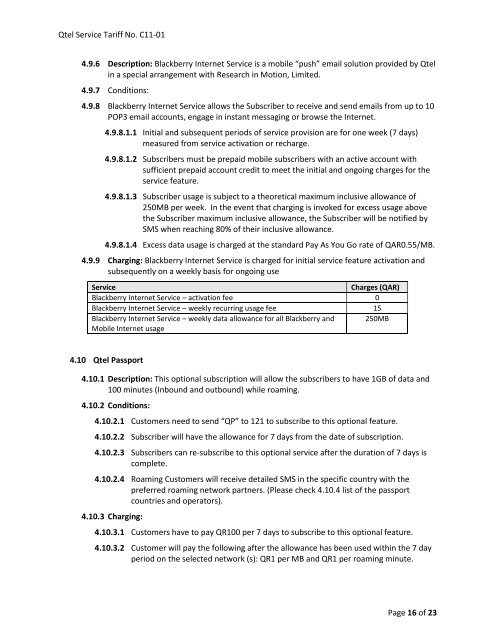 C11-01 Prepaid Mobile Services - Qtel