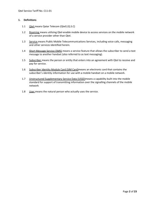 C11-01 Prepaid Mobile Services - Qtel