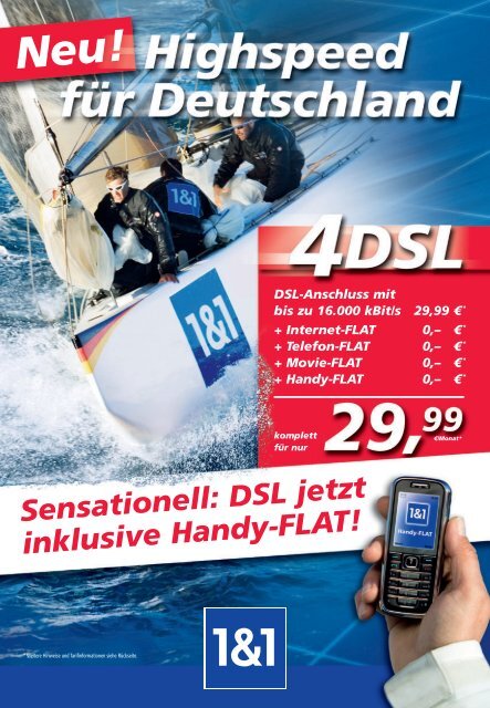 Sensationell: DSL jetzt inklusive Handy-FLAT!