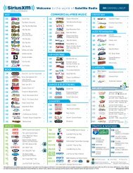 sirius channel guide dish network