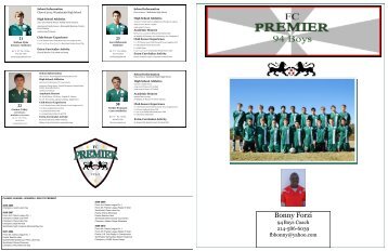 FC Premier 94 Boys College Brochure - FC Premier Soccer