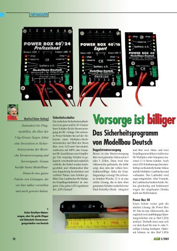 Vorsorge ist billiger Vorsorge istbilliger - PowerBox Systems