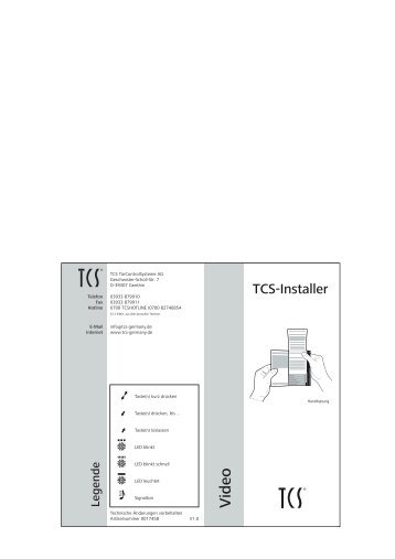 TCS-Installer-Video - TCS AG