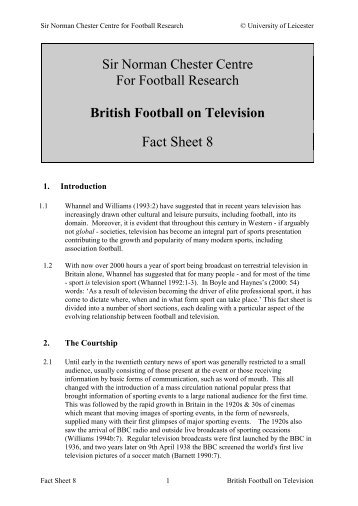 Fact Sheet 8 - Football Unites, Racism Divides