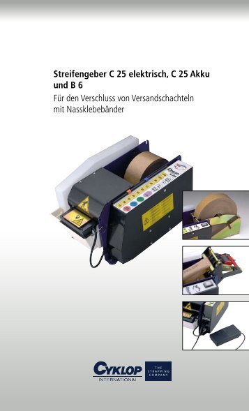 Streifengeber C 25 elektrisch, C 25 Akku und B 6 Für den ... - Cyklop