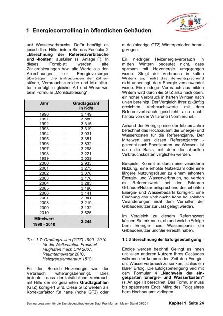 1 Energiecontrolling in öffentlichen Gebäuden