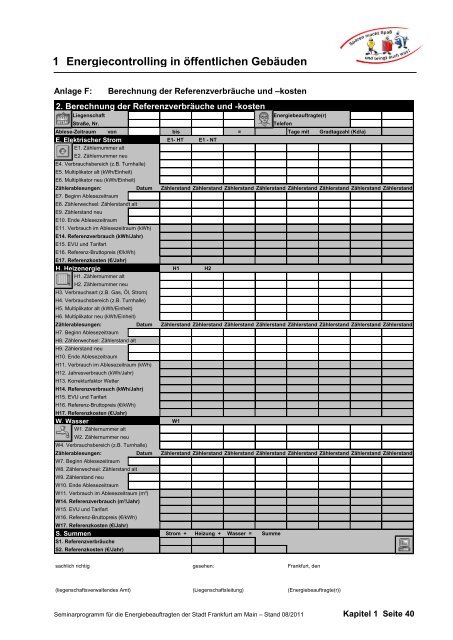 1 Energiecontrolling in öffentlichen Gebäuden