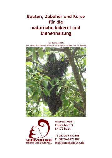 Beuten, Zubehör und Kurse für die naturnahe Imkerei - Andreas Meisl