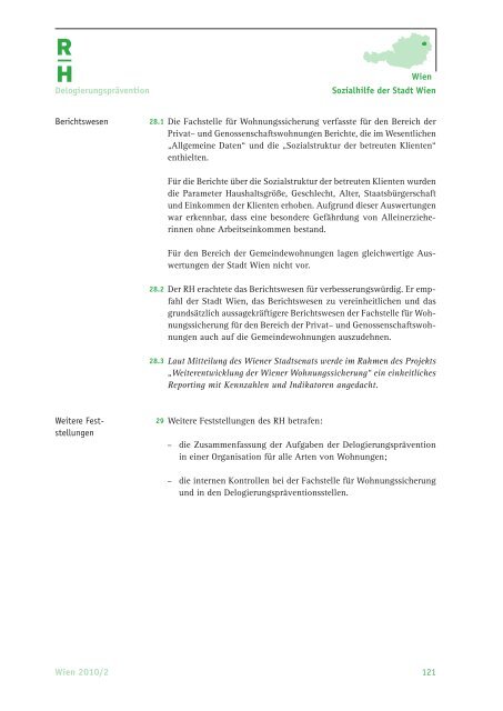 Bericht des Rechnungshofes - Der Rechnungshof