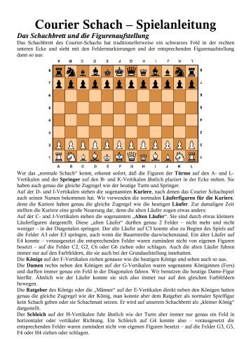 Courier Schach – Spielanleitung - Andreas Bunkahle