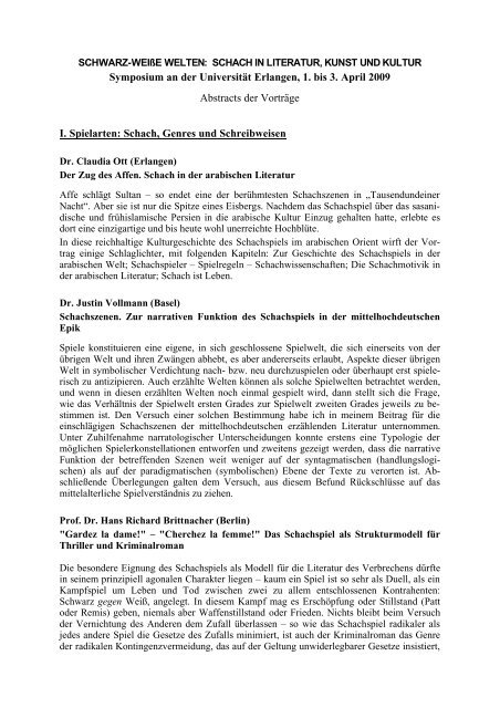 Abstracts (pdf, 0.1 MB) - Lehrstuhl für Komparatistik