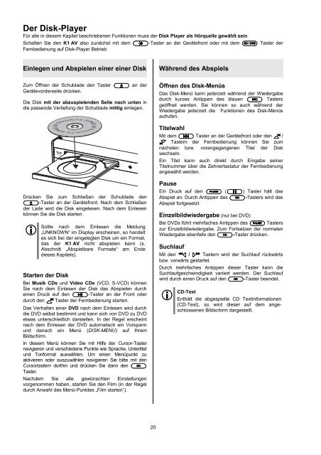 B BETRIEBSANLEITUNG K1 AV - T+A Elektroakustik